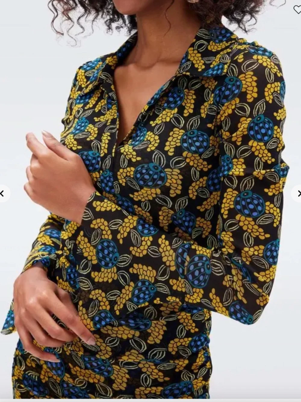 Diane Von Furstenberg (RARE) NWT Lilly Mesh AUTUMN BERRIES Midi Dress - Picture 4 of 6